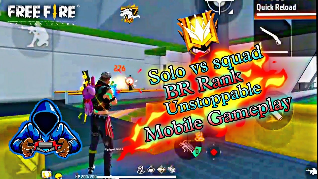 Solo vs squad Br Rank Unstoppable Mobile Gameplay | Garena Free Fire ...