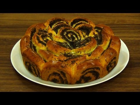 Видео рецепт Маковый пирог "Роза"