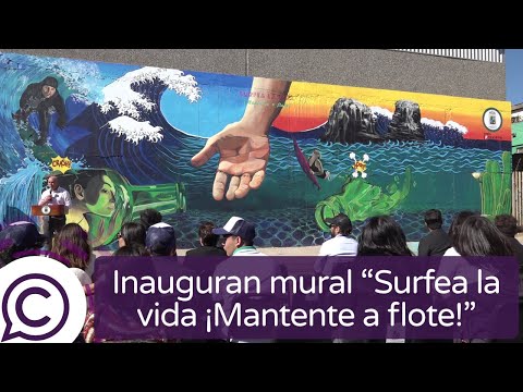 Senda Previene inaugura primer mural activo en Pichilemu