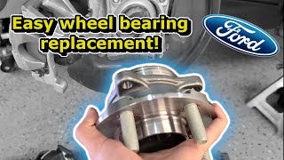 How to replace the rear wheel bearing on a S550 Mustang....in 30min.