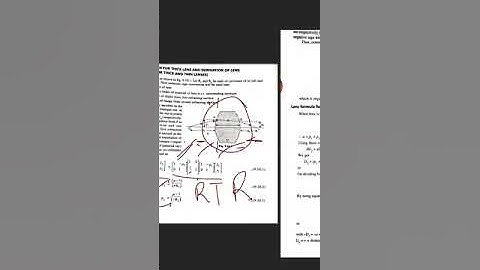 System matrix for thick and thin lens