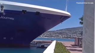 Video: Vacay gone astray! Shocking moment cruise ship crashes into port\&