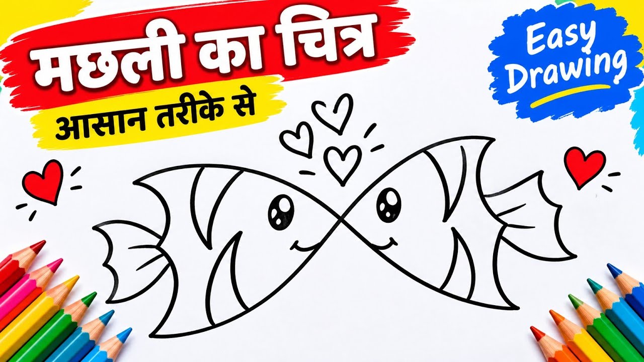 Easy Fish Drawing 🐟 - YouTube