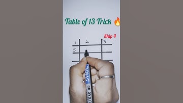 Table Tricks of 13 #tabletrick #shortvideo #maths #shorts #short