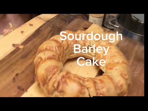 Sourdough barley cake
