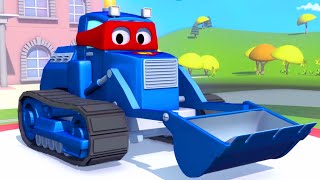 Carl the Super Truck and the Bulldozer in Car City | Trucks cartoons for kids