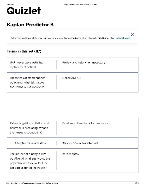 Kaplan Predictor B Flashcards Quizlet. UPDATED 2023 YouTube