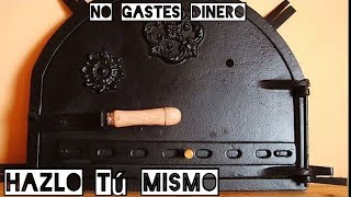 CÓMO HACER PUERTA DE HIERRO para horno de leña © - YouTube