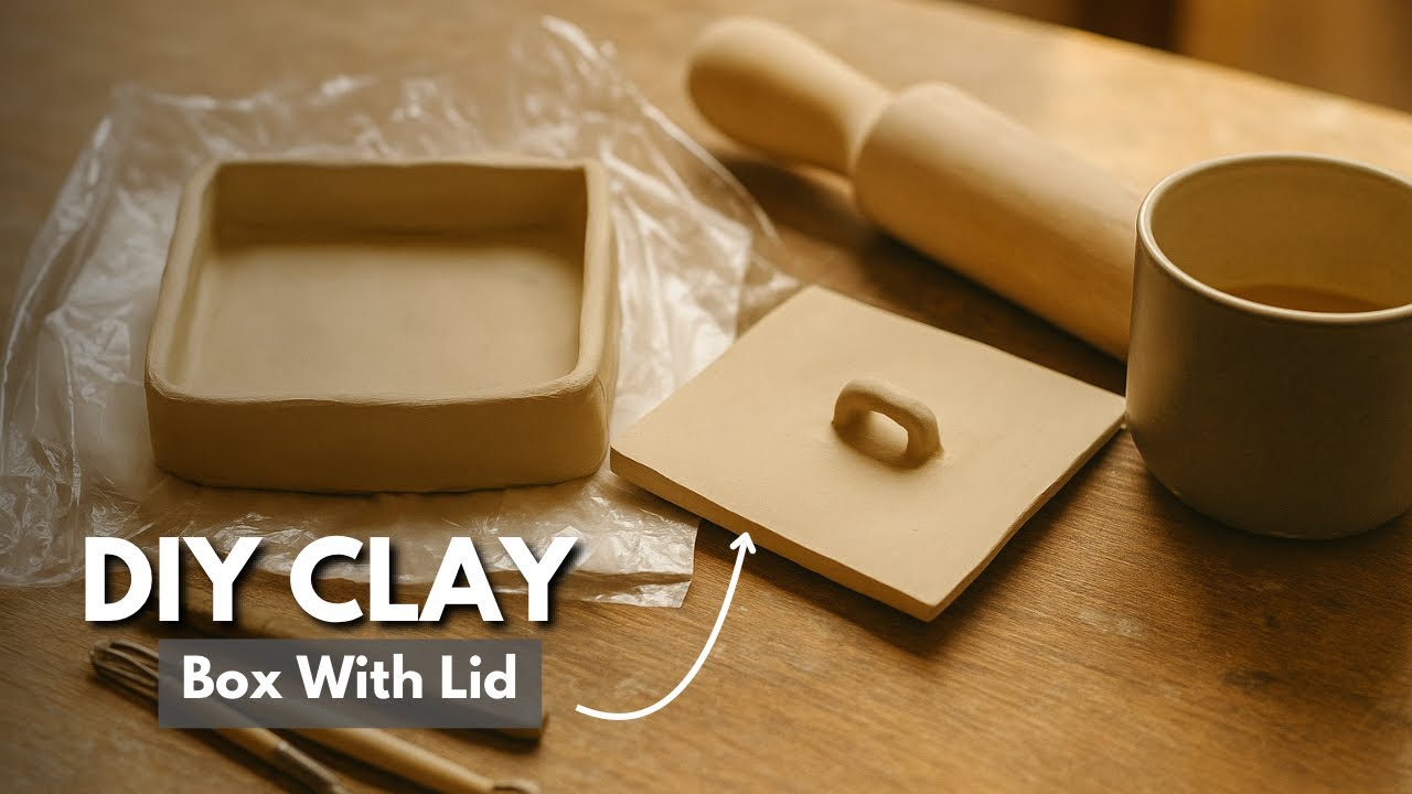 DIY Clay: Make your own handmade functional Box with lid - No wheel needed.