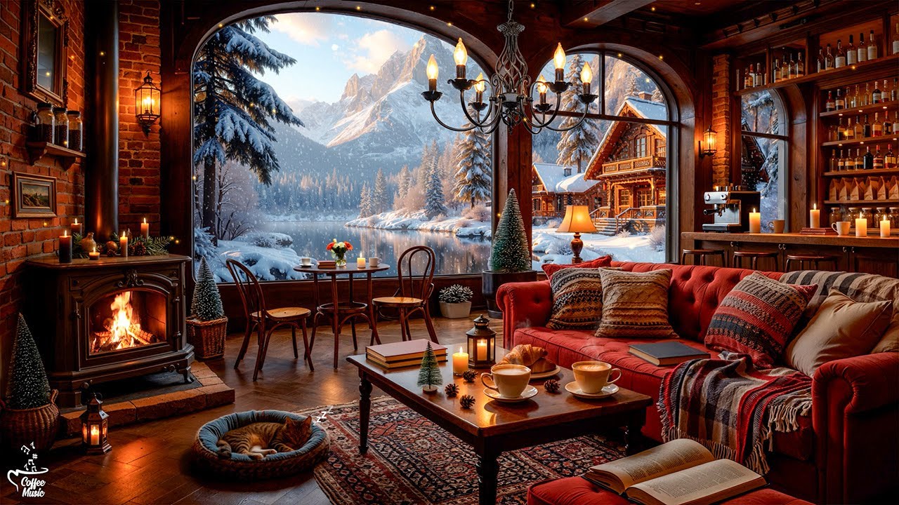 Winter Morning Jazz & Cozy Coffee Shop Ambience ❄ Smooth Jazz Instrumental Music for Relax,  Work