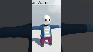 Cara Membuat Karakter Sans Undertale Di human fall flat