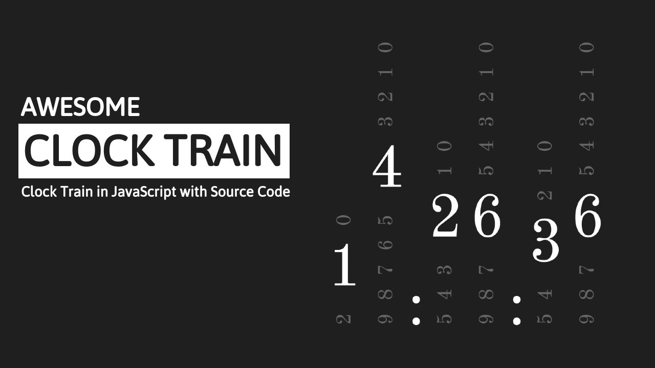 Clock Train in JavaScript | Cool UI JavaScript Clock Train
