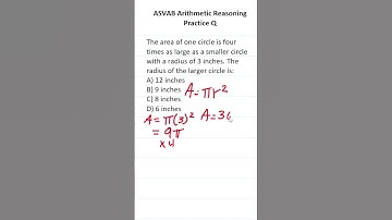 ASVAB/PiCAT Math Knowledge Practice Test Q: Area of a Circle #acetheasvab w/ #grammarhero #afqt