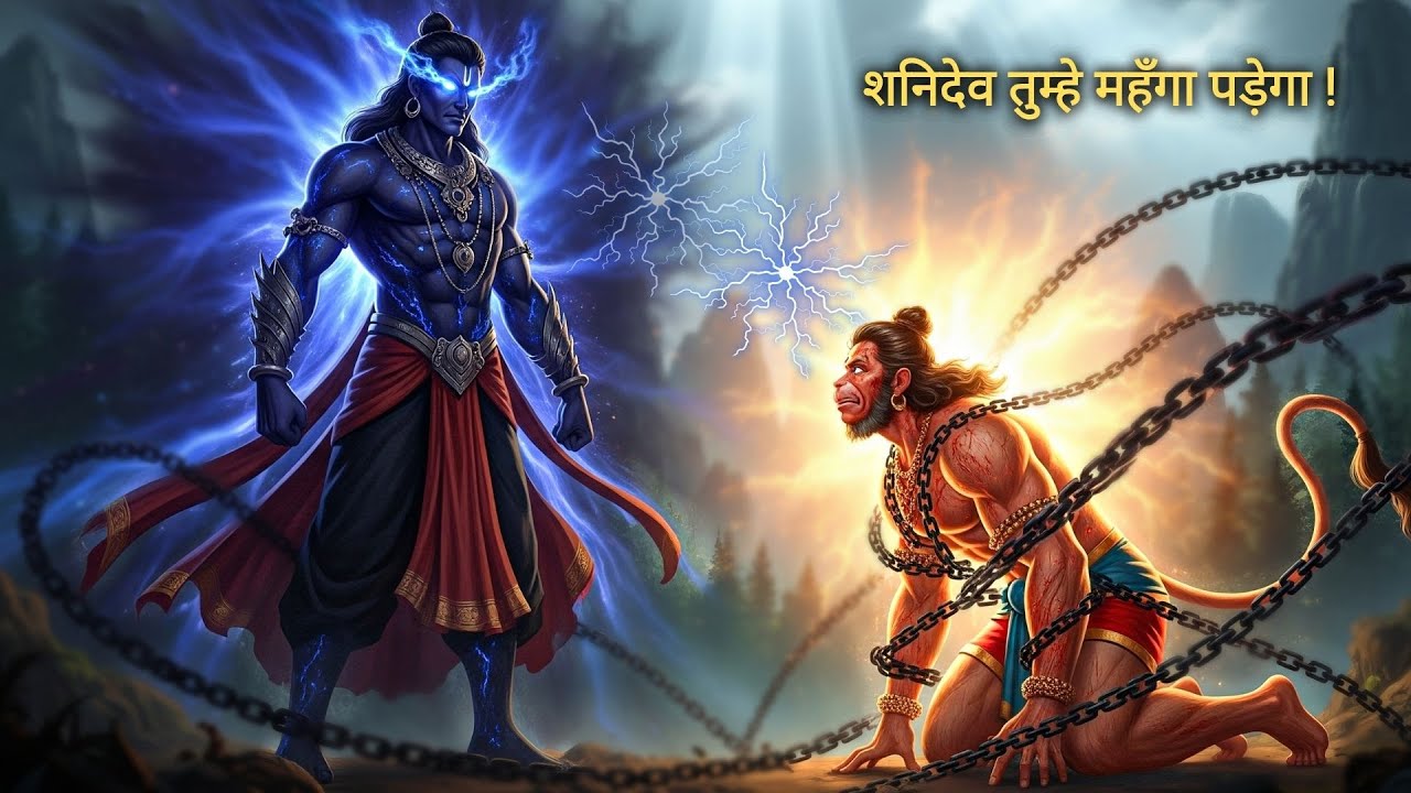 क्या हुआ जब शनिदेव ने हनुमानजी पर किया वक्र दृष्टि से प्रहार ! | Hanuman vs Shanidev | #hanuman