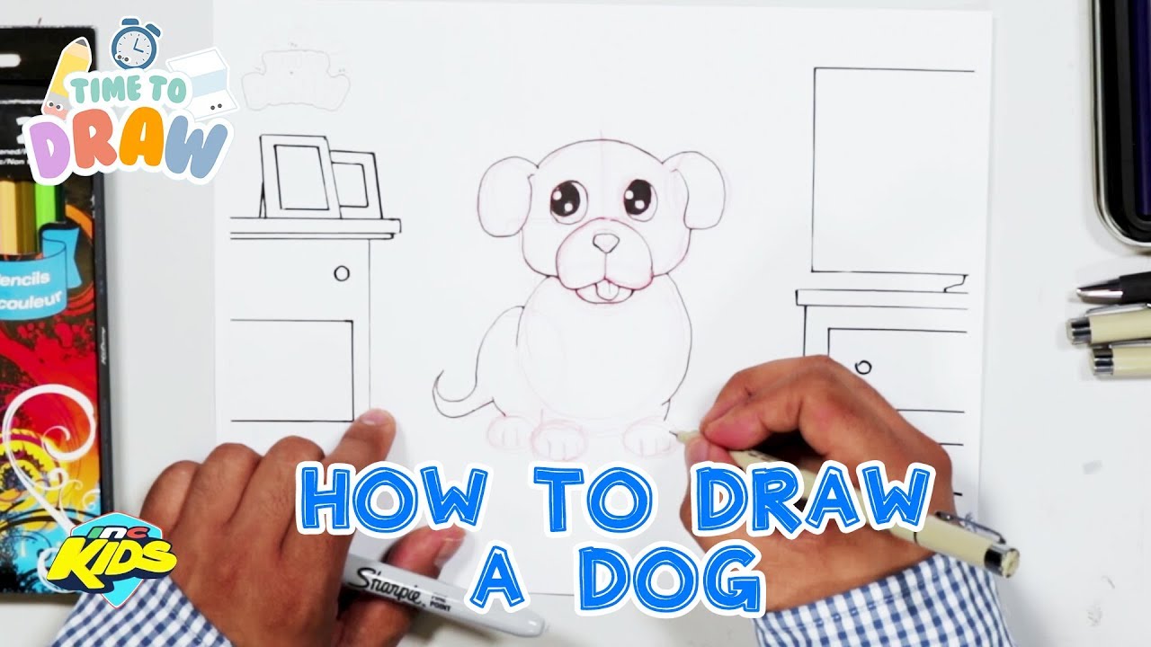 TIME TO DRAW | HOW TO DRAW A DOG - YouTube