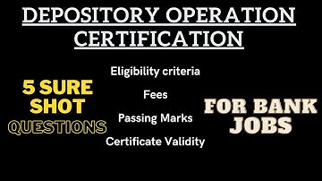 NISM Depository Operation| Series VI