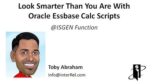 Essbase @ISGEN Function