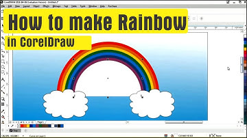 How to make Rainbow in Coreldraw | Learn use tools to draw circles, squares, create shadow effects