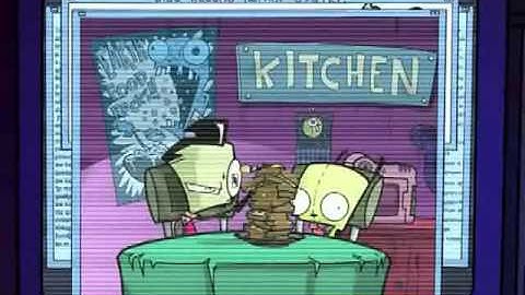 Zim eats waffles