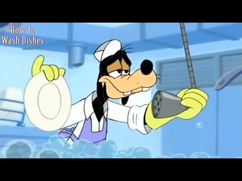 How to Wash Dishes 2000 Disney Goofy Cartoon Short Film