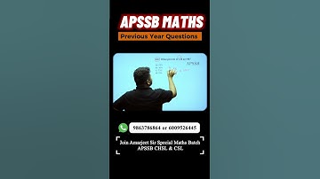 APSSB MATHS PREVIOUS YEAR QUESTIONS I TARGET APSSB CHSL & CSL 2025