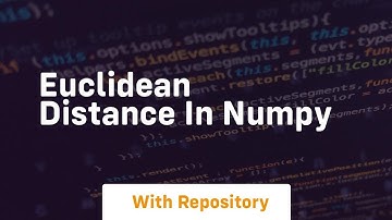 euclidean distance in numpy