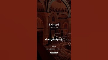 ﴿سورة إبراهيم﴾القارئ سعيد مرعي الأحمري 🎙️♥️