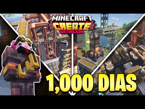 ✅Sobreviví 1,000 DIAS en Minecraft CREATE MOD || pelicula completa y link de descarga