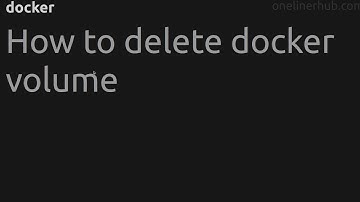 How to delete docker volume #docker