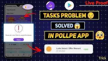 Redeem Tasks Problem Solved In PollPe App 😍 | Unlimited Coins Trick | Free Google gift card App 😍🤠