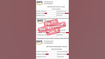 How I Scored 1000/1000 on AWS: The "Keyword" Rule#1 🤫 #aws #shorts