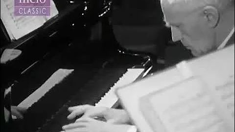 FILM : Wilhelm Backhaus at a rehearsal of Brahms P...
