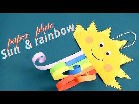 How To Make Paper Plate Sun & Rainbow | Paper Plate Hacks + More Home Decorating Ideas