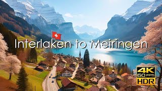 Spring driving in Switzerland | Interlaken to Meiringen | Relaxing Music For Stress Relief