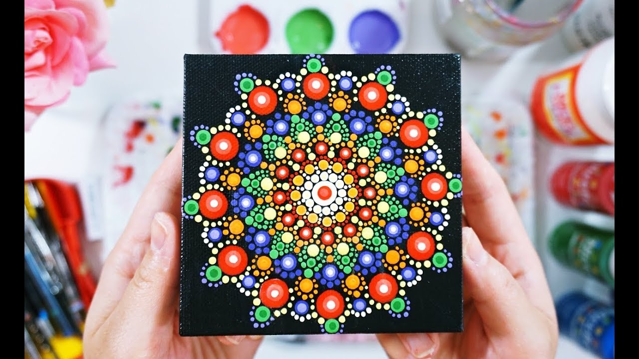 How To Paint Dot Mandalas #23 PASTELS Full Step by Step Tutorial