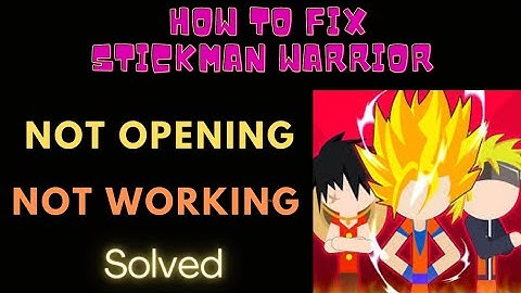 #stickman #warrior HOW TO FIX NOT OPENING & NOT WORKING PROBLEM IN STICKMAM WARRIORS 💪💪 | FING 24 😌🆒