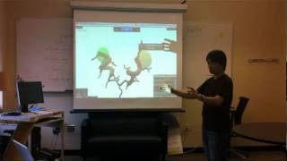 foldit + Kinect first tryout: finish intro level short