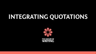 Integrating Quotations | Essay Writing