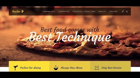 Recibo – Restaurant WordPress Theme | Resto Bar Cooking Website Theme