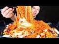 EXTRA CHEESY SPICY RICE CAKES • Mukbang & Recipe