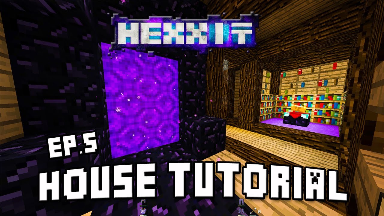 Hexxit Let s play Ep 17 How To Build A House  Enchanting 