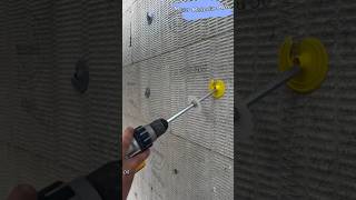 The Ultimate Way to Fasten Exterior Insulation Panels #worker #process #construction #hacks #ideas