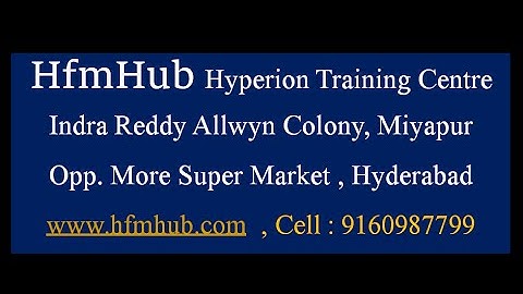 Hyperion Financial Management (HFM) Video