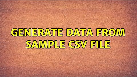 Unix & Linux: Generate data from sample CSV file