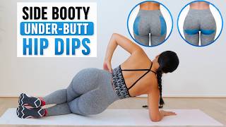 Grow side booty without growing bulky thighs hip dips under butt focused add band ankle weights