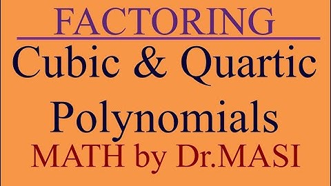 How to Factor Cubic and Quartic Polynomials