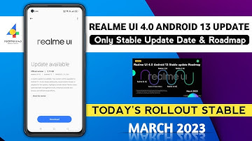 Realme UI 4.0 Android 13 Stable update/Update Roadmap & List & Date of March 2023/Today Update news