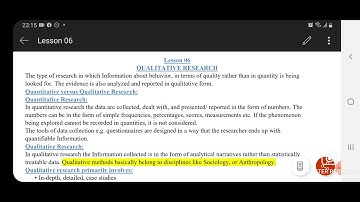 PSY512 Gender Studies || Lecture # 6 ||Qualitative Research