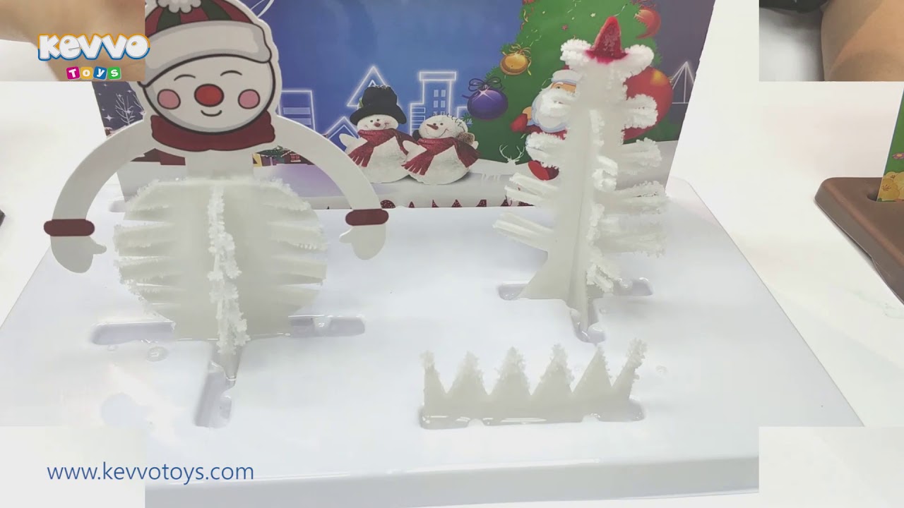 DIY Magic growing paper Christmas tree toys