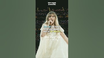 how old was Taylor when she released each of her albums? | #taylorswift #shorts